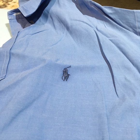 Mens blue button down ralph lauren size 17.5 34-35 - Picture 2 of 3